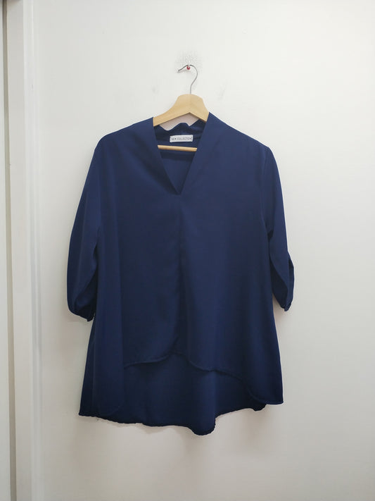 Tunique manches 3/4 New Collection marine Taille M