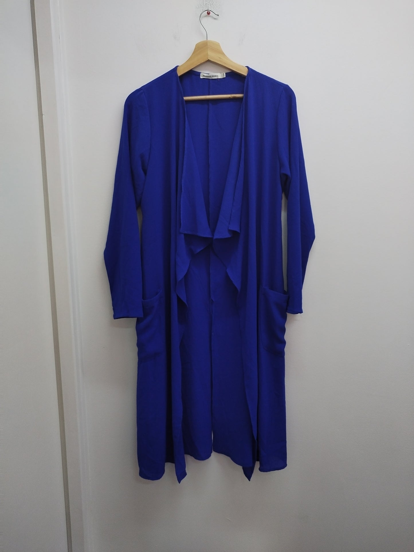 Veste longue fluide Samar Moda bleue Taille S/M