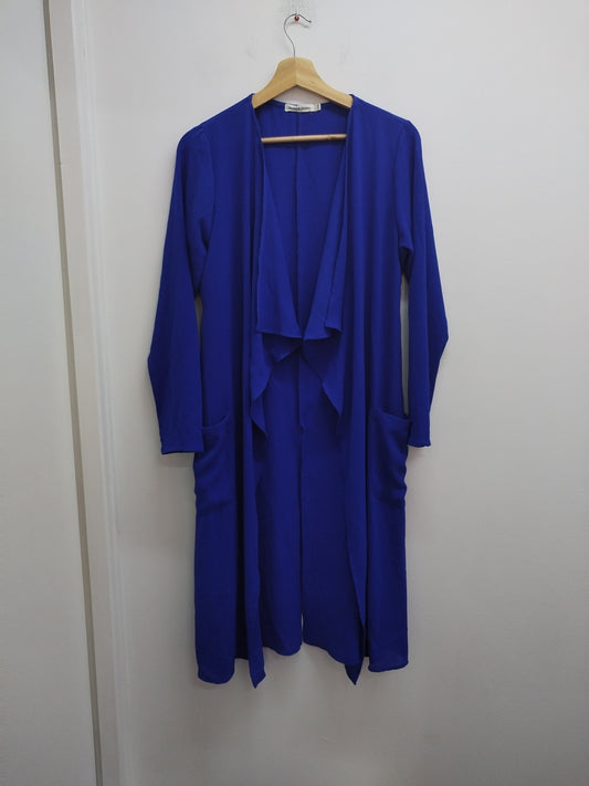 Veste longue fluide Samar Moda bleue Taille S/M