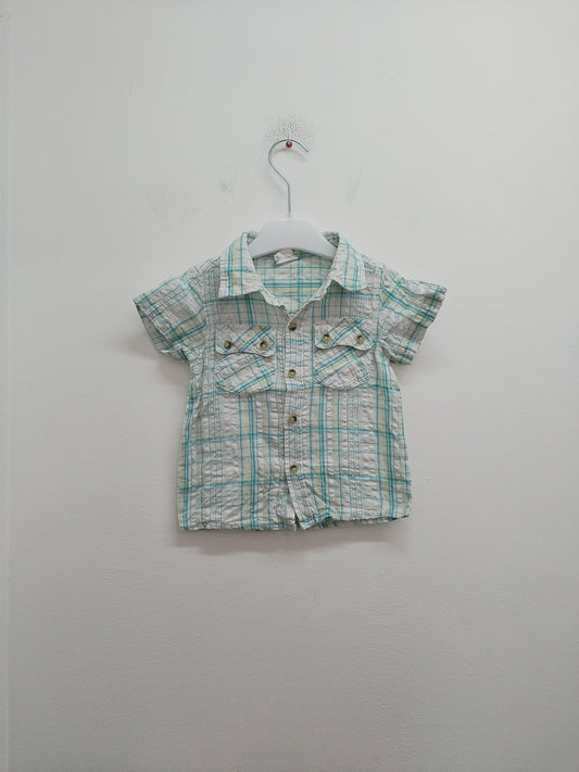 Chemise manches courtes à carreaux Taille 24 Mois