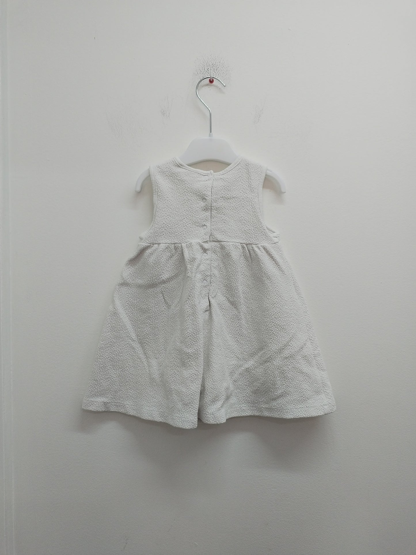 Robe sans manche Vertbaudet blanche Taille 12 Mois