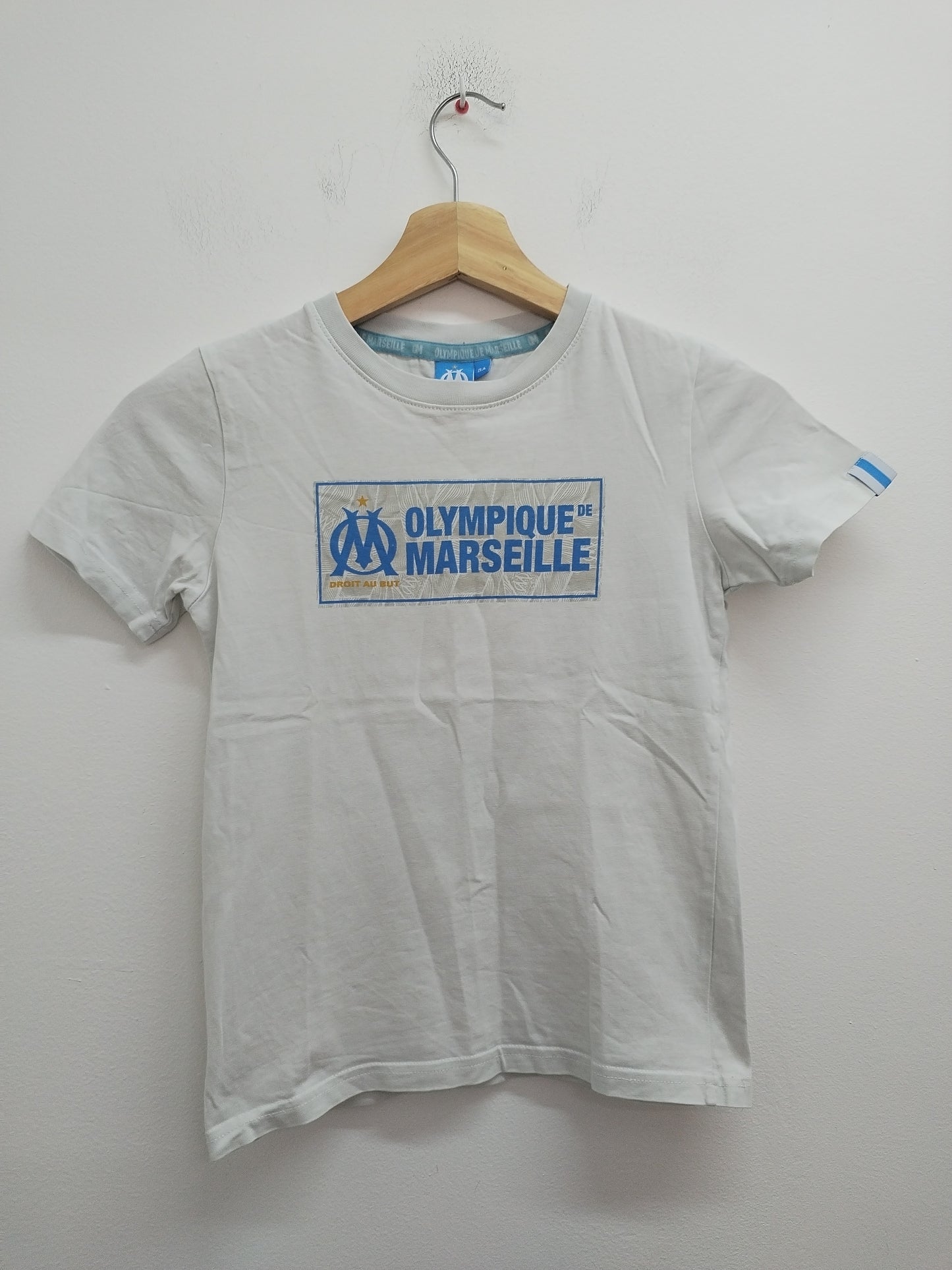 T-shirt Olympique de Marseille blanc avec impression Taille 8 Ans
