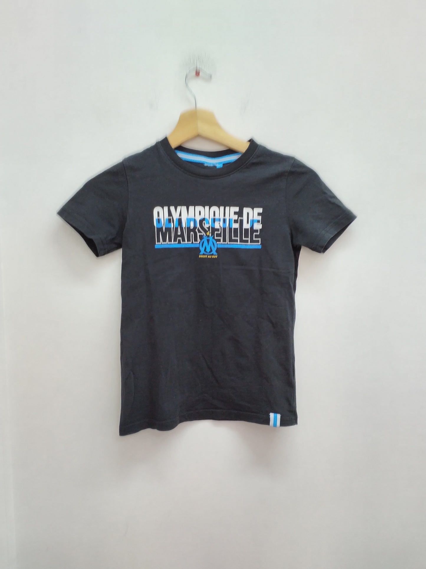 T-shirt Olympique de Marseille noir avec impression Taille 8 Ans