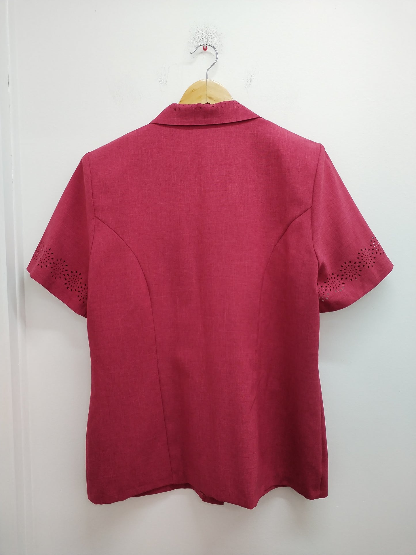 Chemise manches courtes framboise fantaisie Taille L