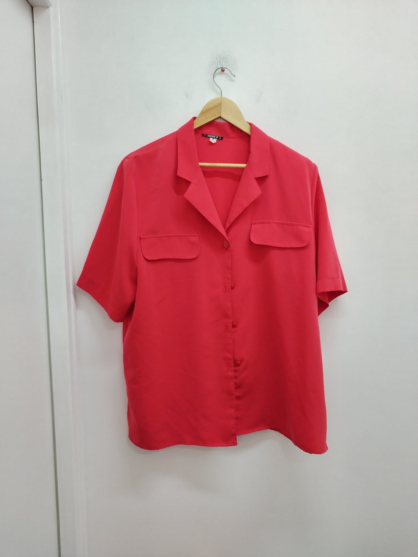 Chemise manches courtes Sarah b. rouge Taille XL