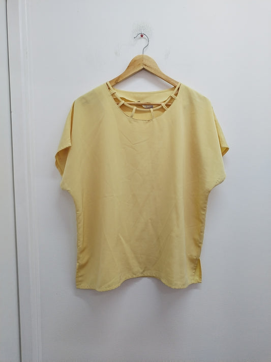 Tunique manches courtes Daxon jaune clair Taille 46
