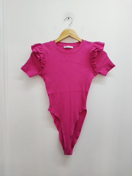 Body manches courtes Zara fuchsia Taille S
