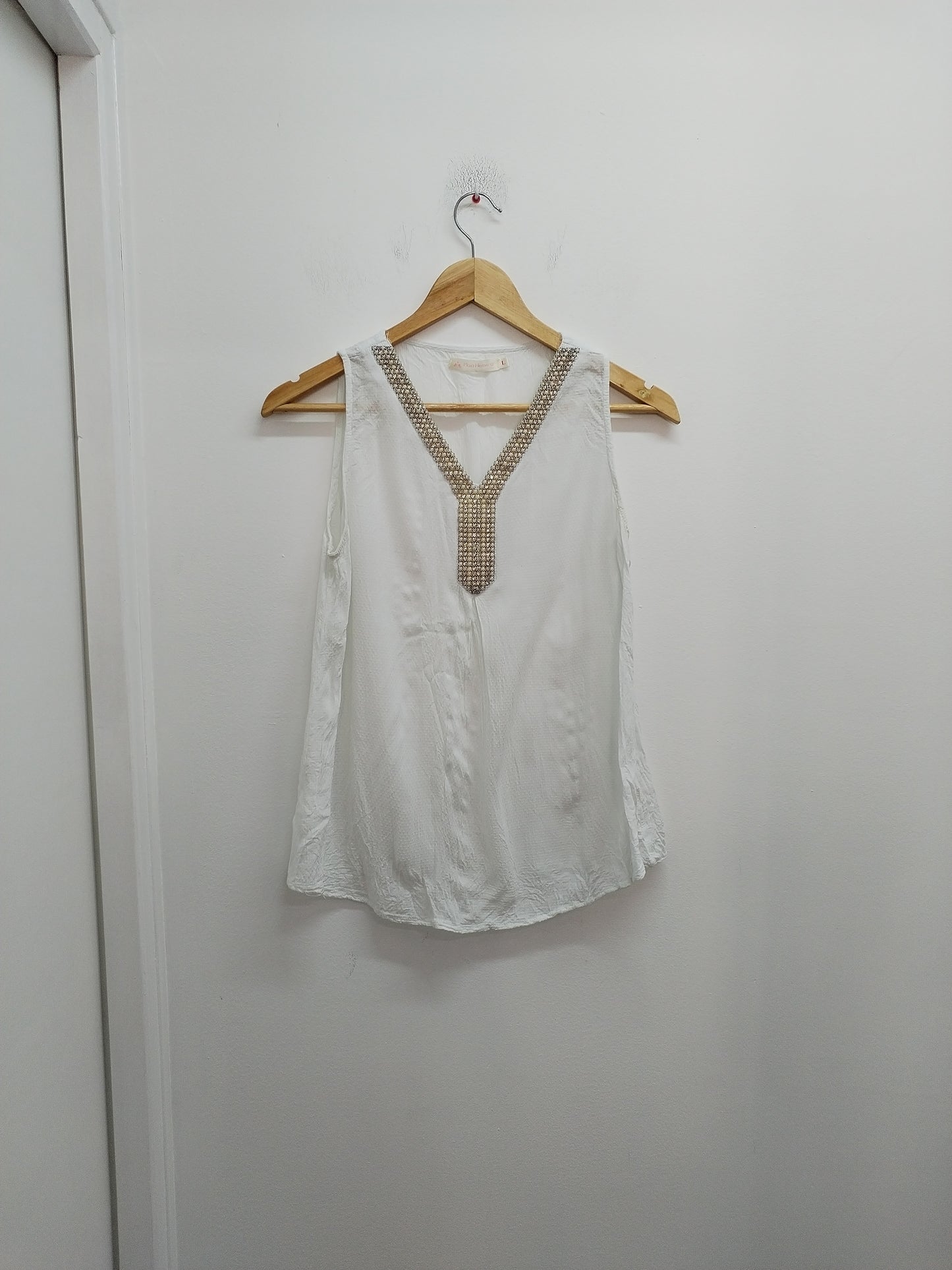 Débardeur Maïa Hemera blanc avec strass Taille L