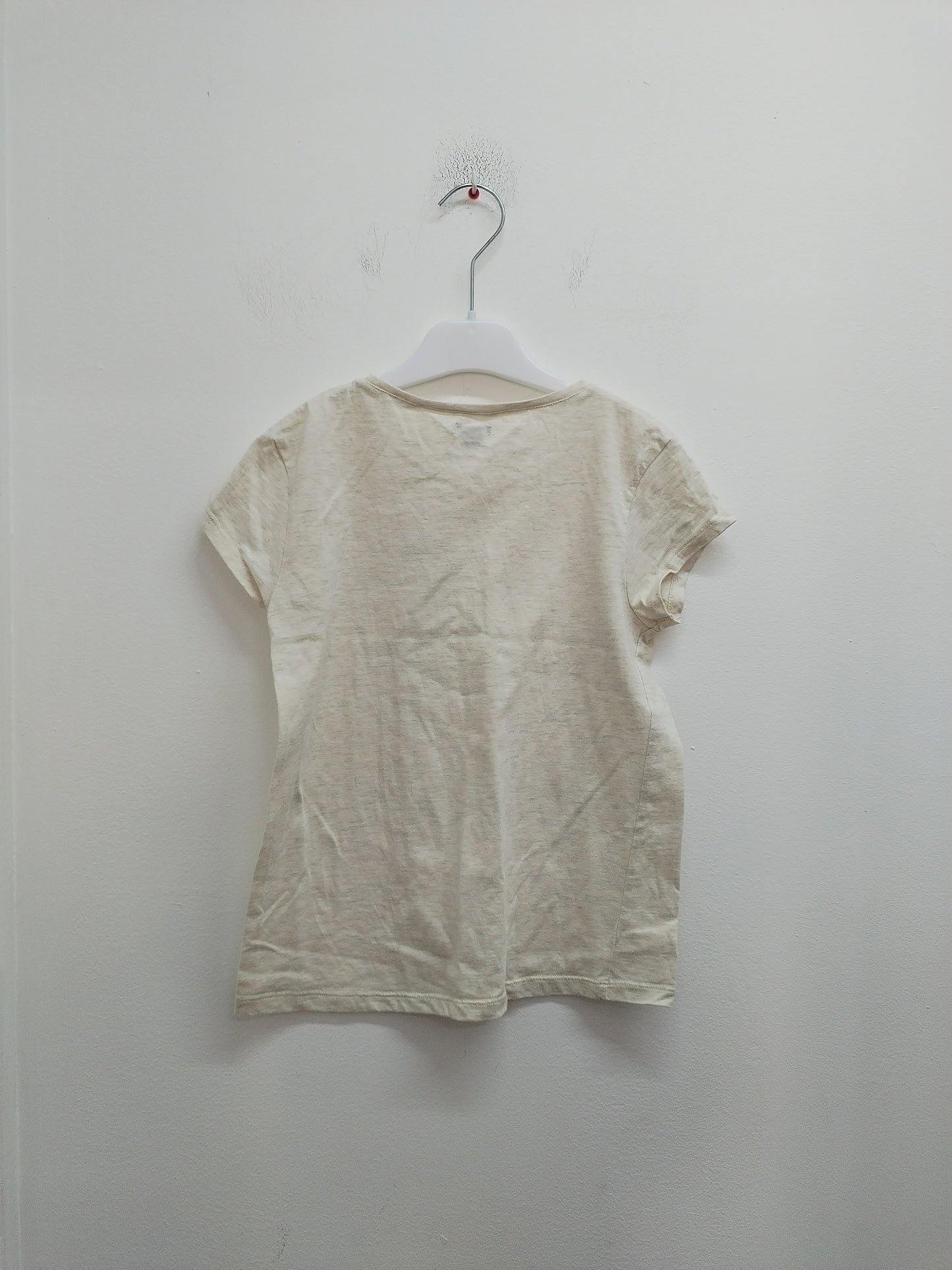T-shirt Kiabi beige chiné avec impression Taille 10 Ans