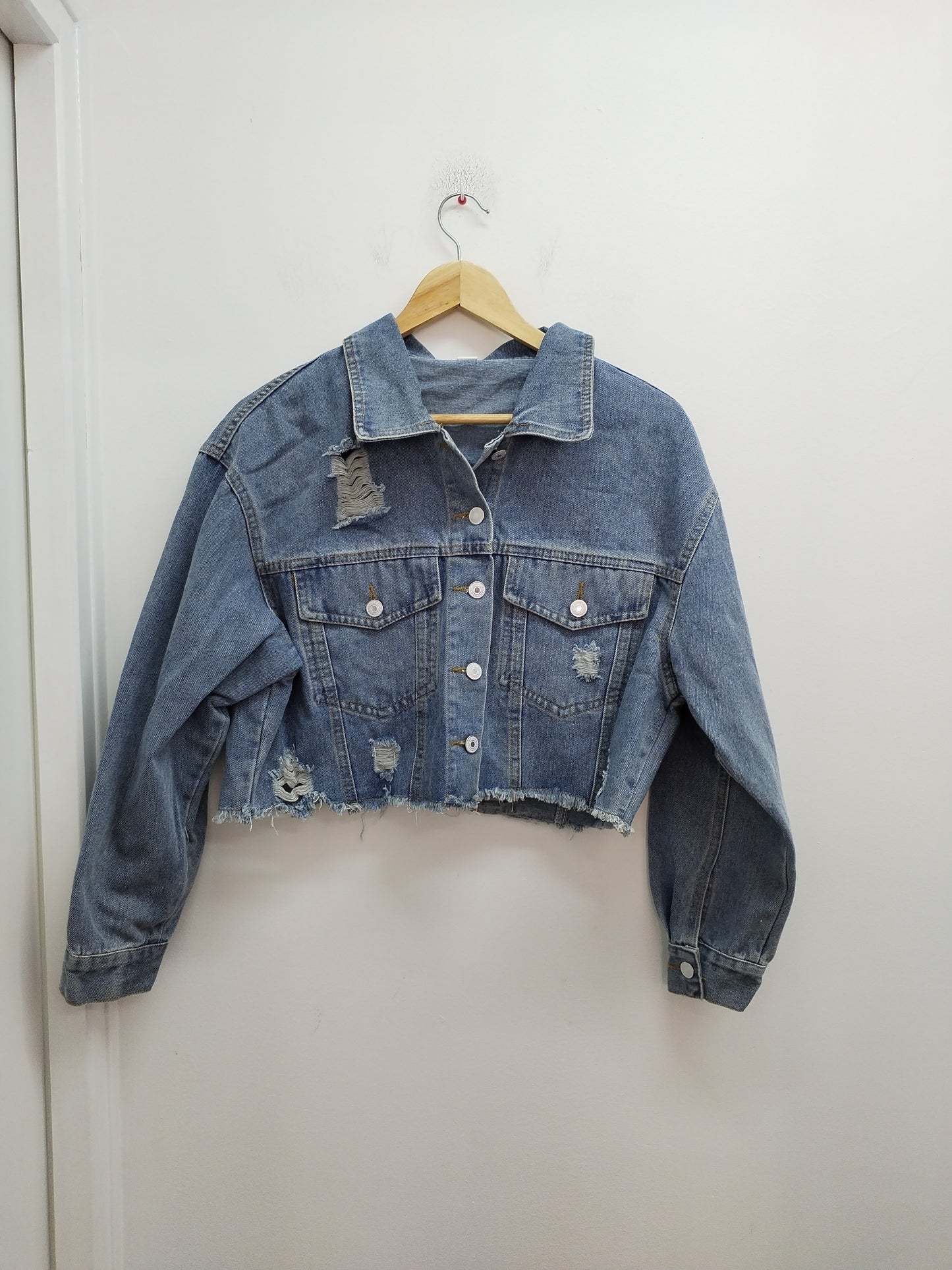 Veste courte en jeans Shein bleue claire Taille S