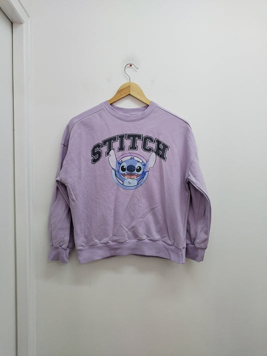 Sweat Disney violet clair avec impression "Stitch" Taille 12 Ans