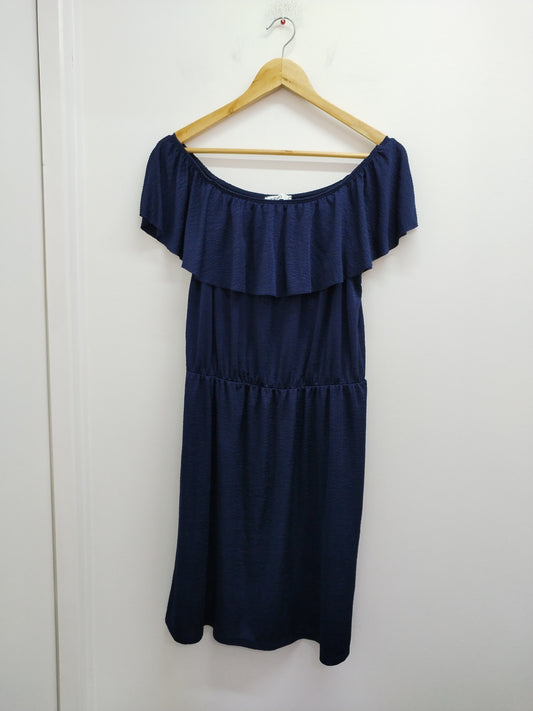 Robe sans manches avec volant Gémo marine Taille M