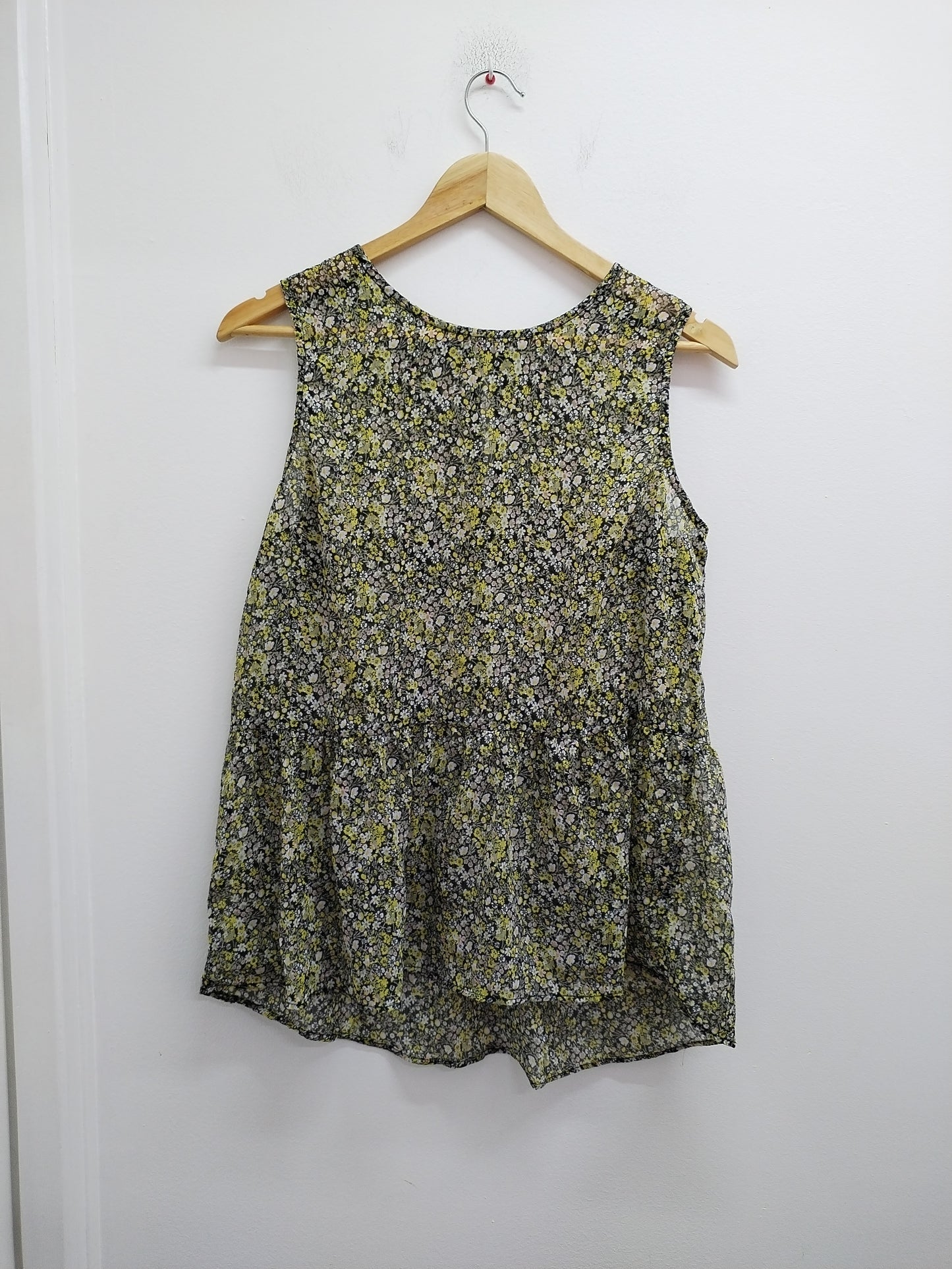 Tunique transparente sans manche Kiabi fleurie Taille L