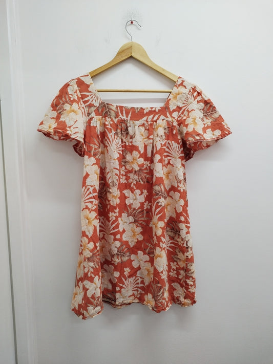 Robe/Tunique manches courtes Primark fleurie Taille 34