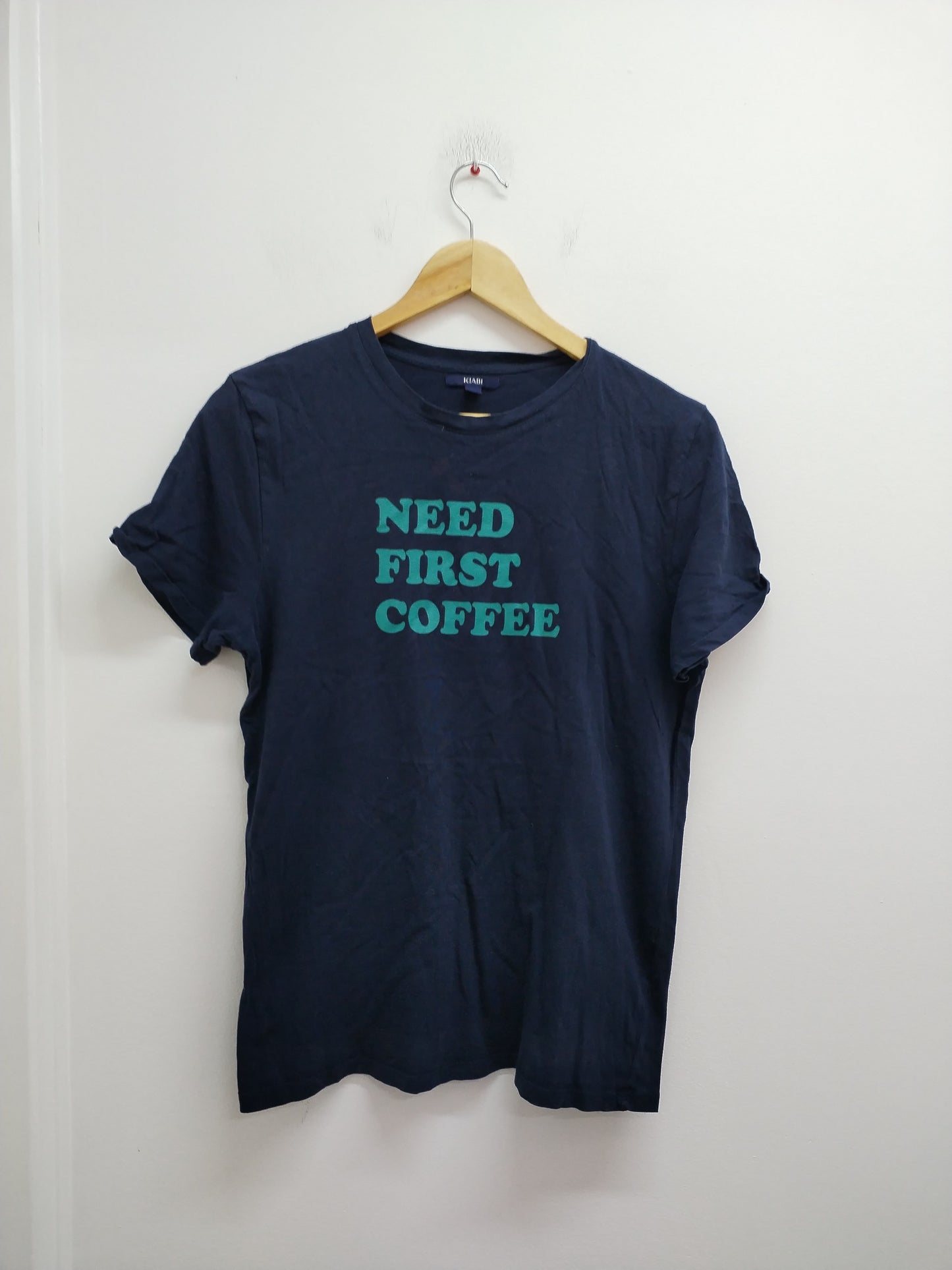 T-shirt Kiabi marine avec impression Taille S