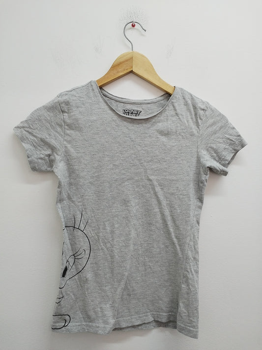 T-shirt Looney Tunes gris avec impression Taille 10 Ans