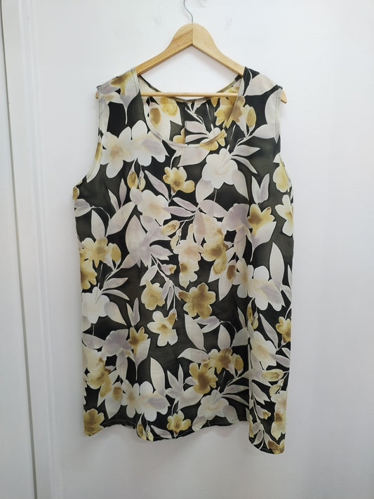 Robe fluide sans manche imprimée Taille 3XL