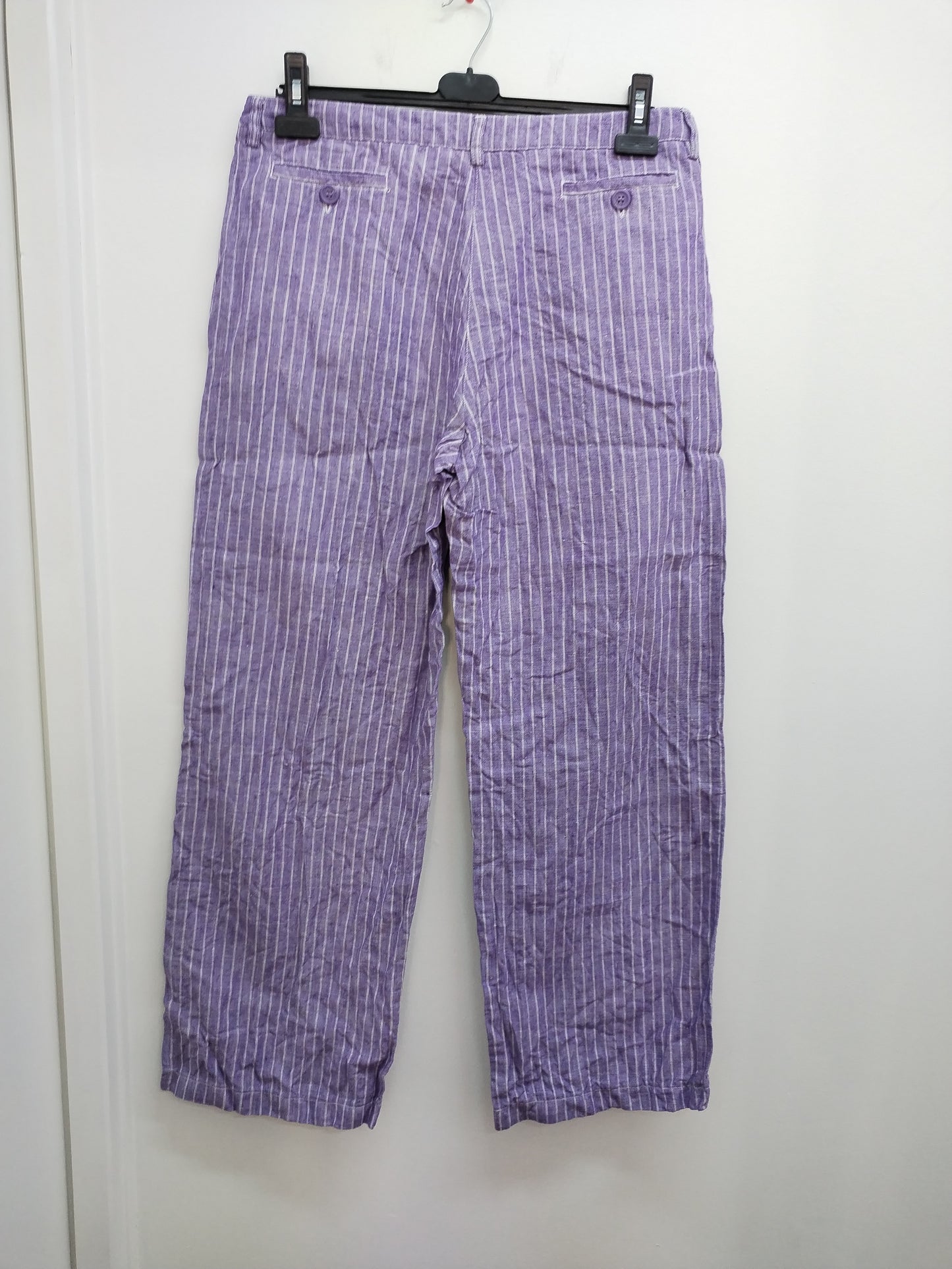 Pantalon Armani Jeans violet rayé Taille 42