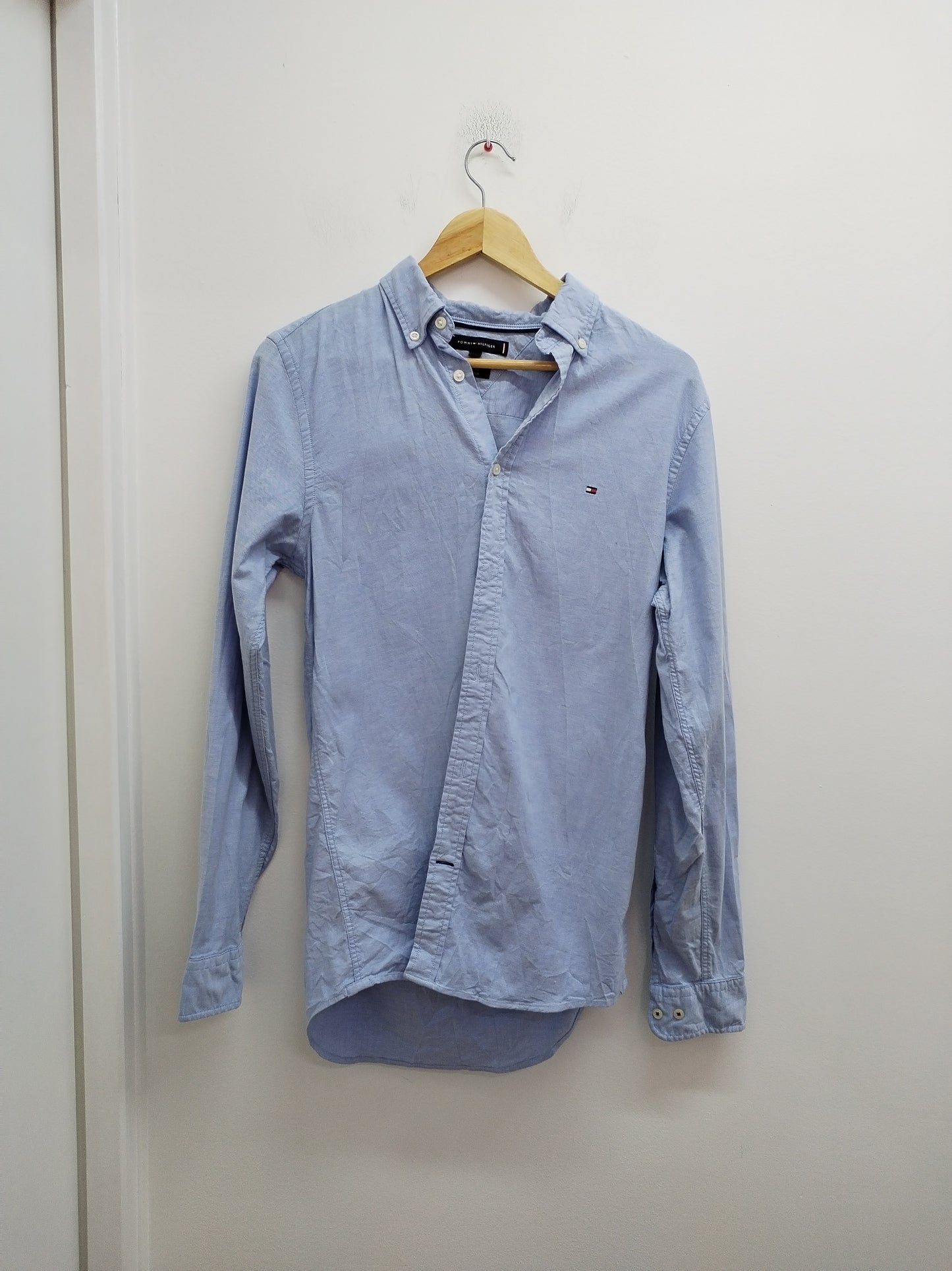 Chemise Tommy Hilfiger bleue claire slim fit Taille S