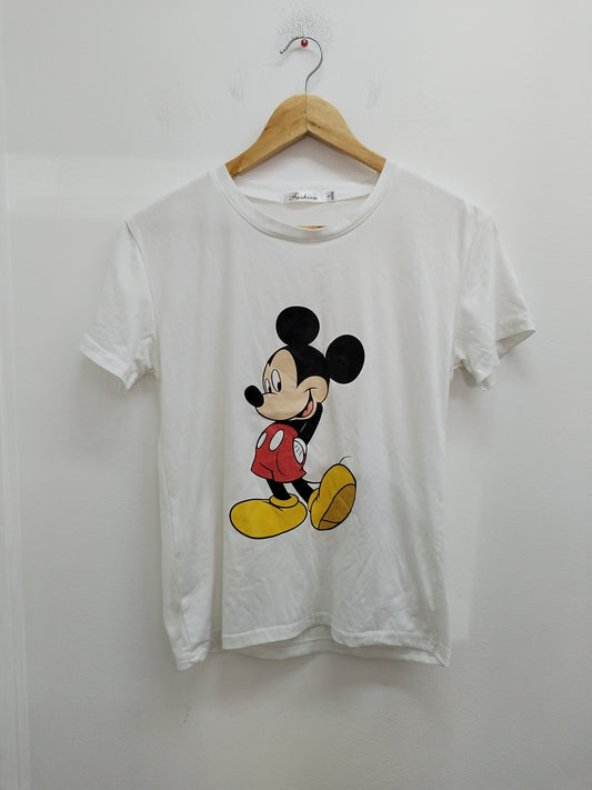 T-shirt Fashion blanc avec impression "Mickey" Taille S