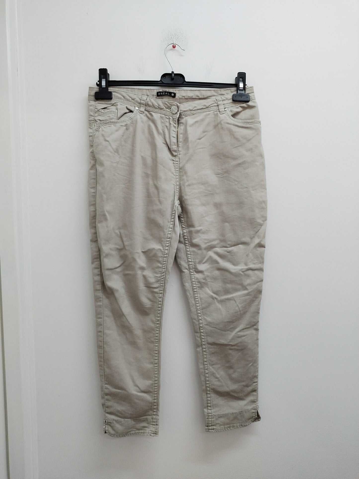 Pantacourt en jeans Bréal beige foncé Taille 36