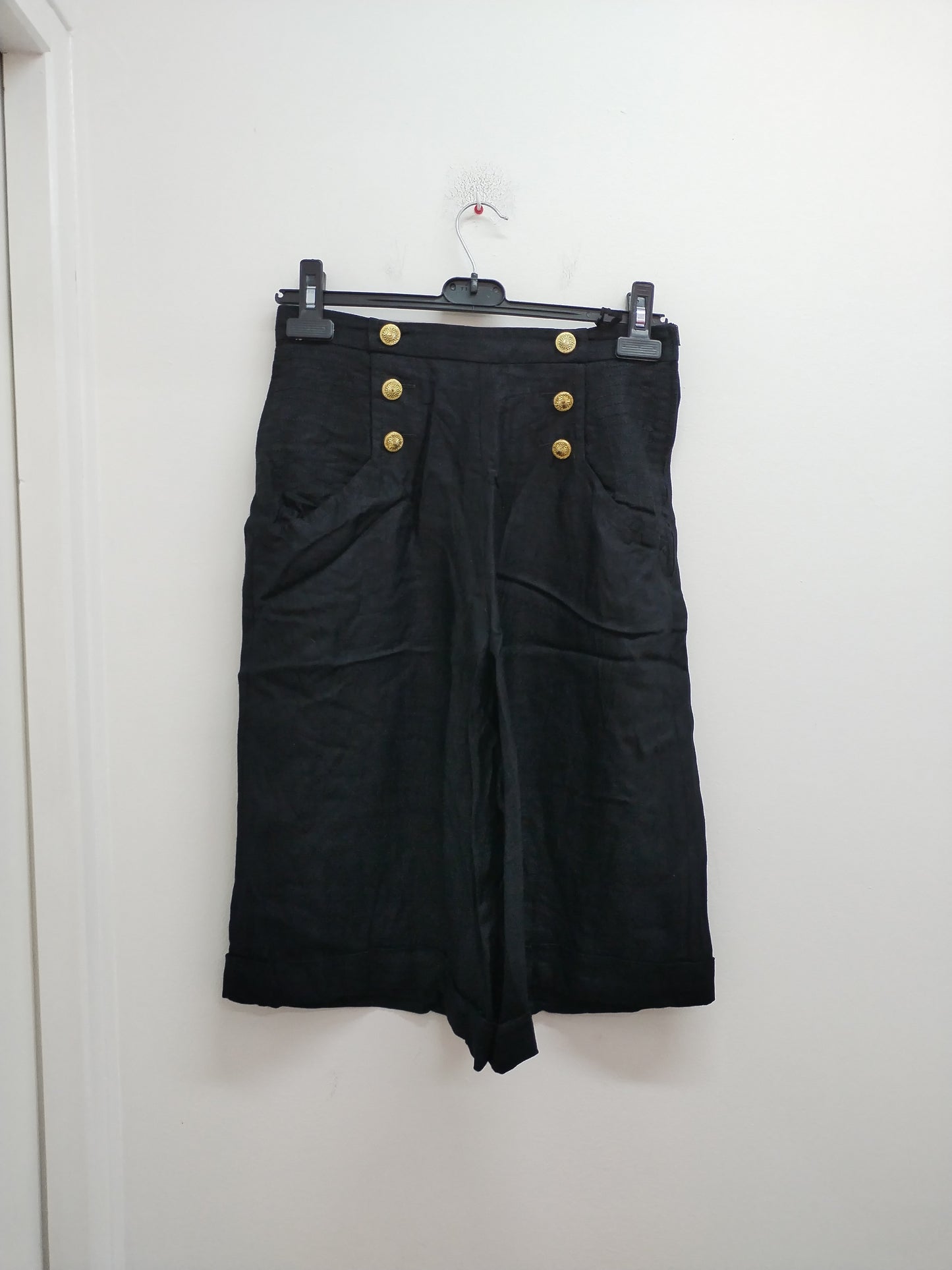 Pantacourt jambes larges Louis Feraud noir Taille 36