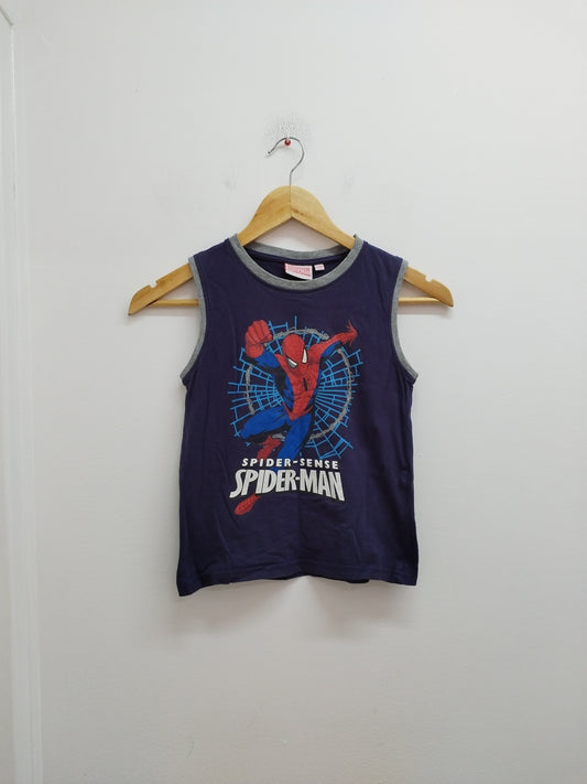 Débardeur Spiderman marine avec impression Taille 5/6 Ans