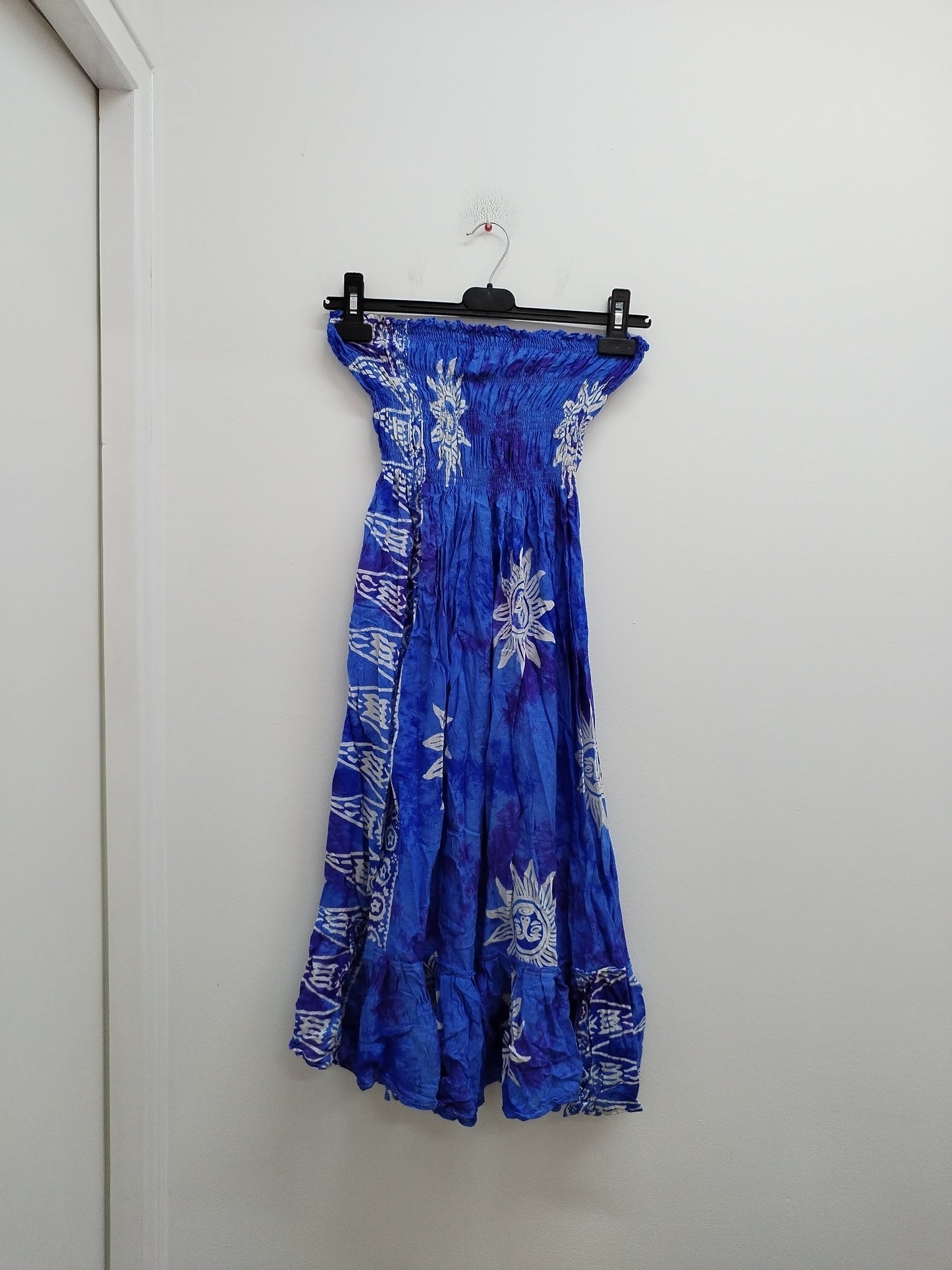 Robe bustier bleue à motifs Taille S
