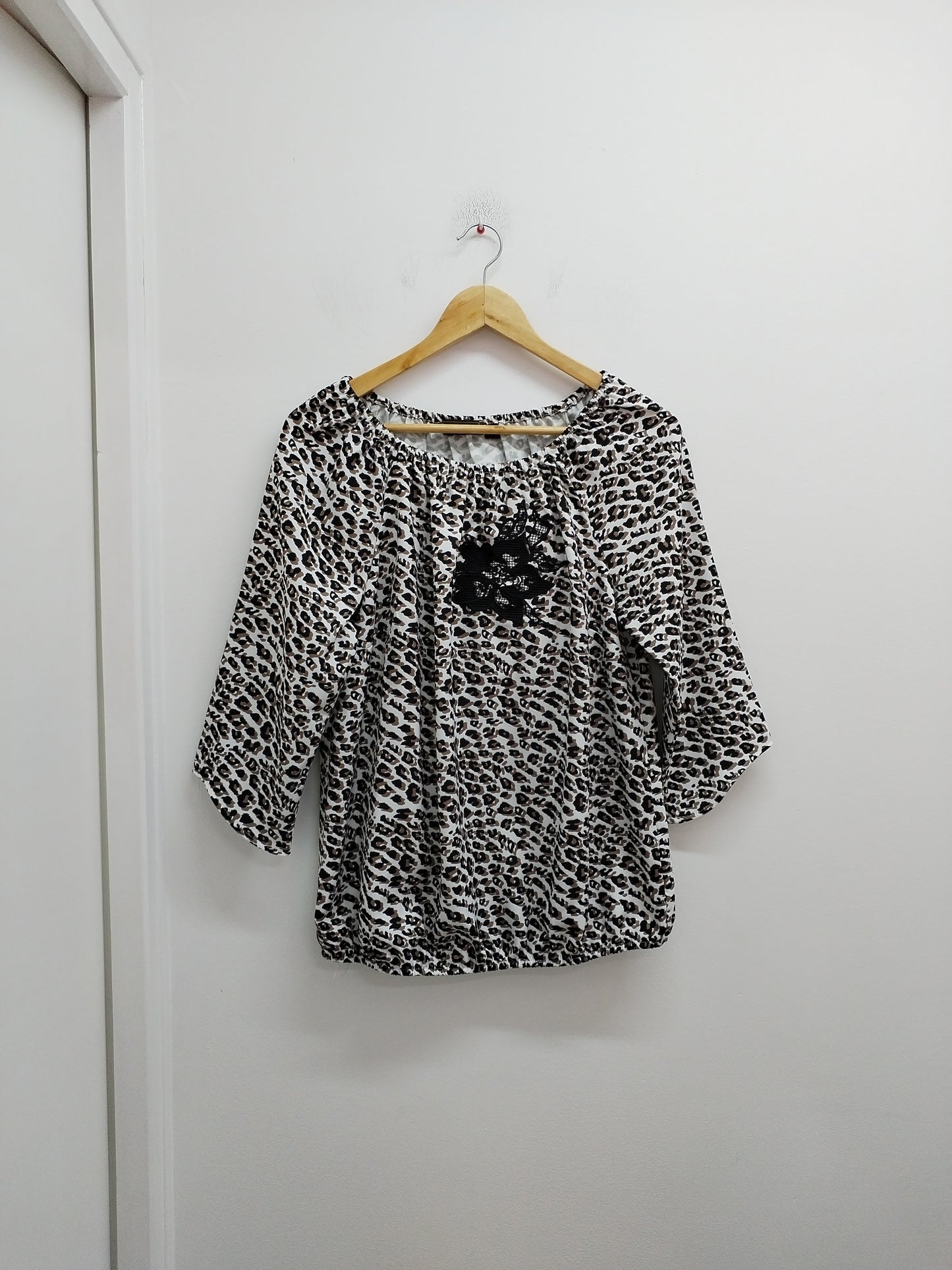 Tunique manches 3/4 Bon Prix blanche imprimé animal Taille 42