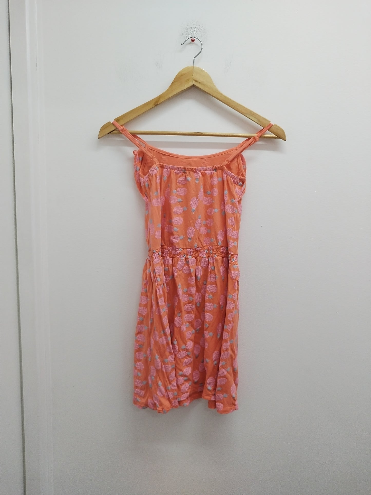 Robe à bretelles Kiabi orange à motifs Taille 10 Ans