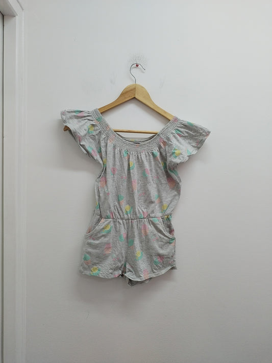 Combi-short manches courtes Kiabi gris à motifs Taille 8 Ans
