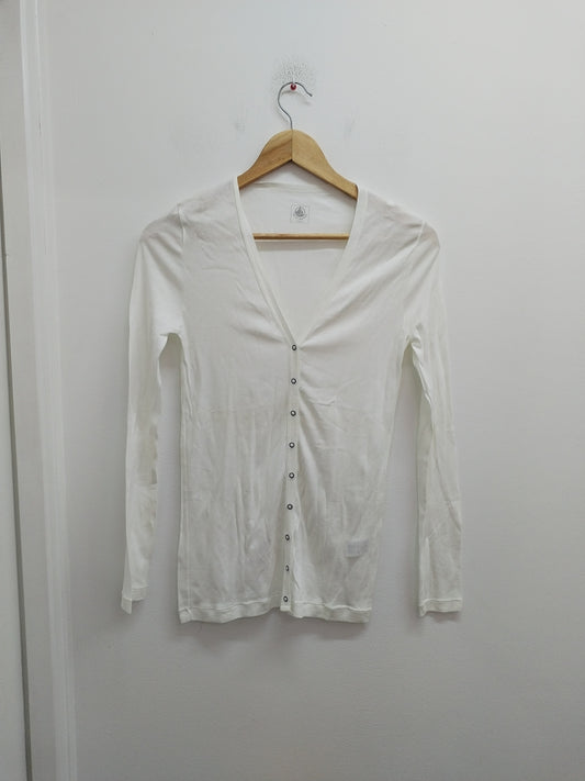 Gilet Petit Bateau blanc Taille S
