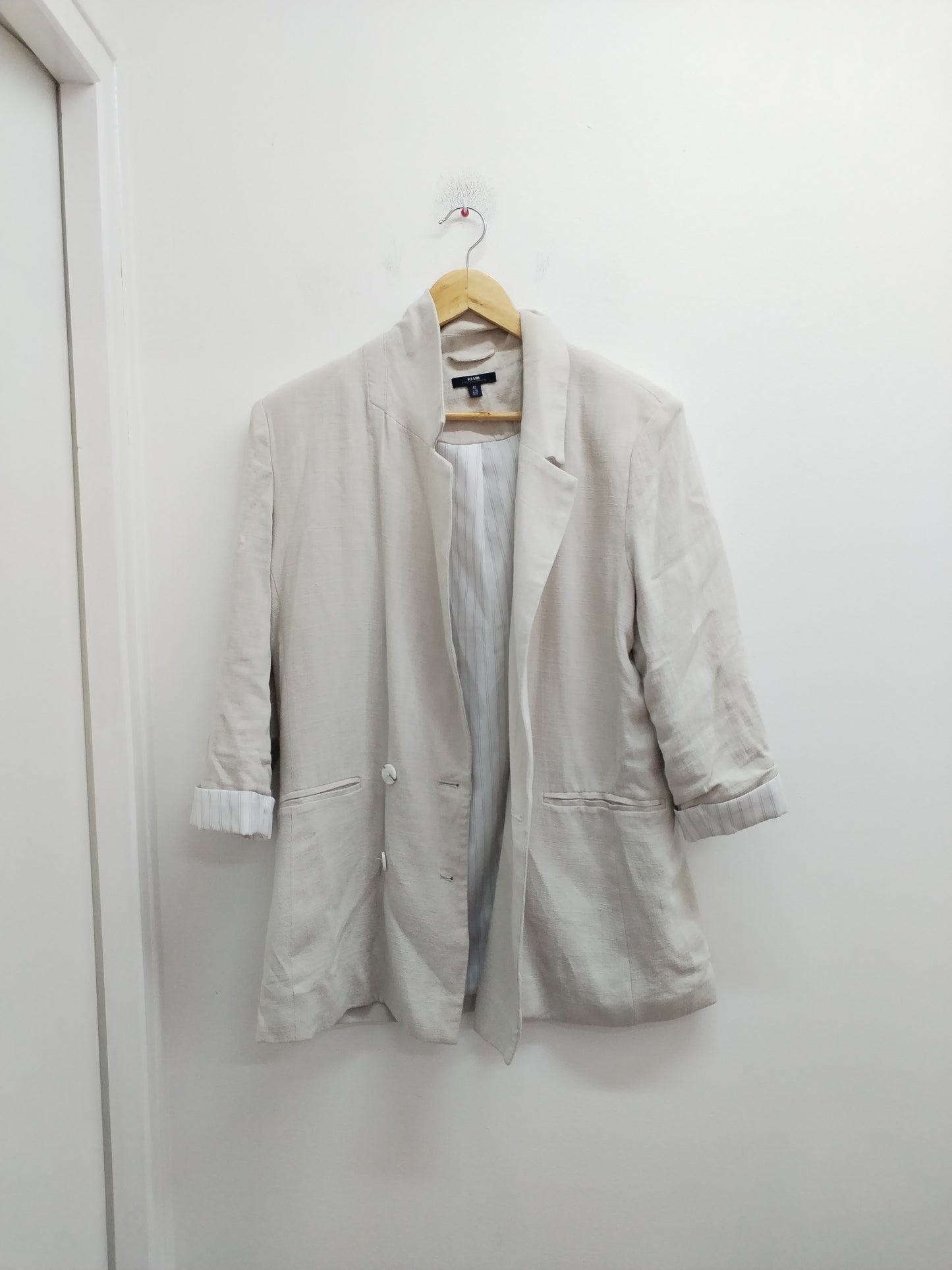 Veste manches 3/4 Kiabi beige Taille 42