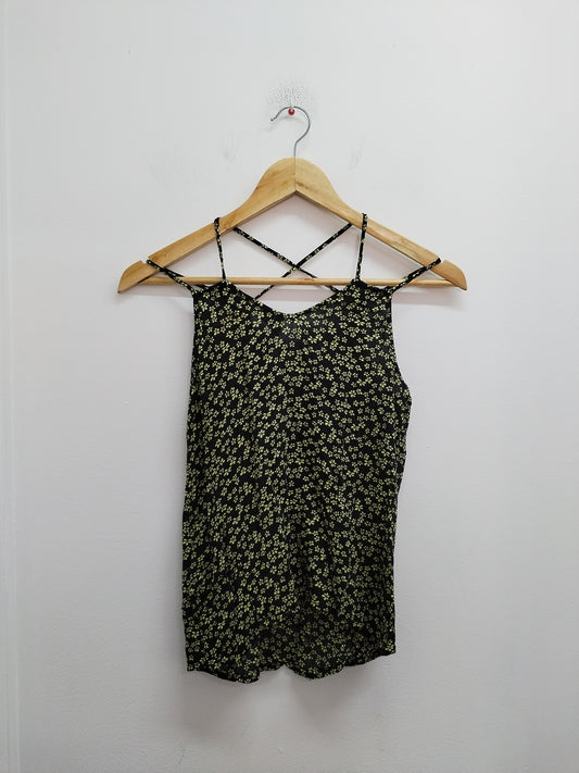 Débardeur Vero Moda noir fleuri Taille XS