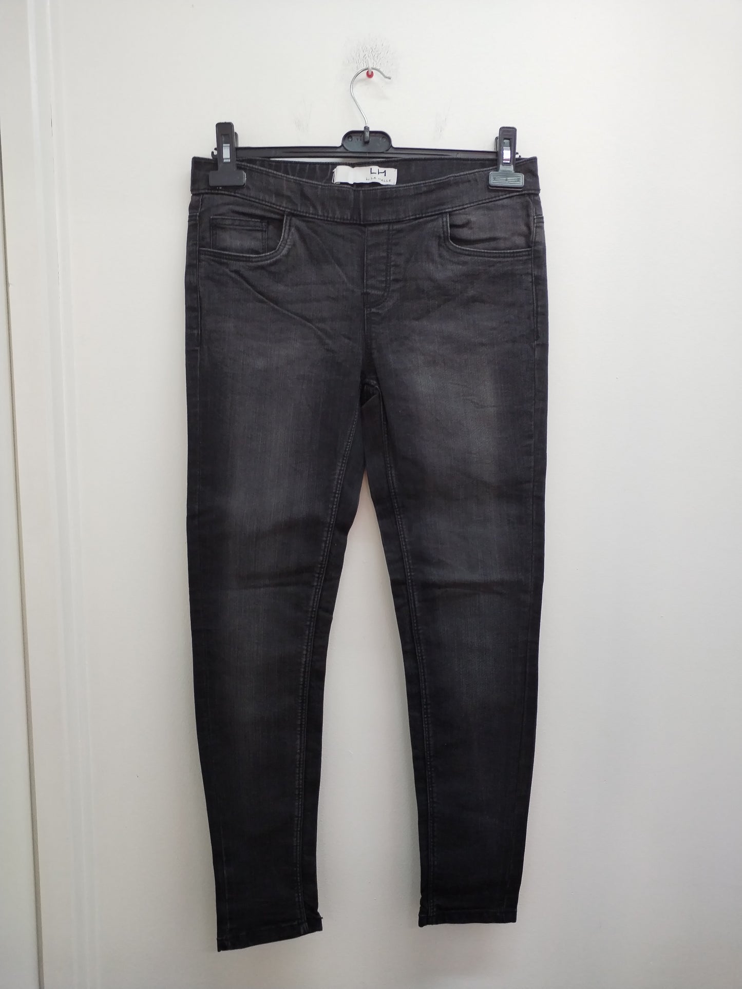 Jegging La Halle gris anthracite délavé Taille 38