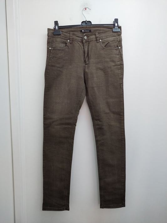 Jeans U Collection marron délavé Taille 40
