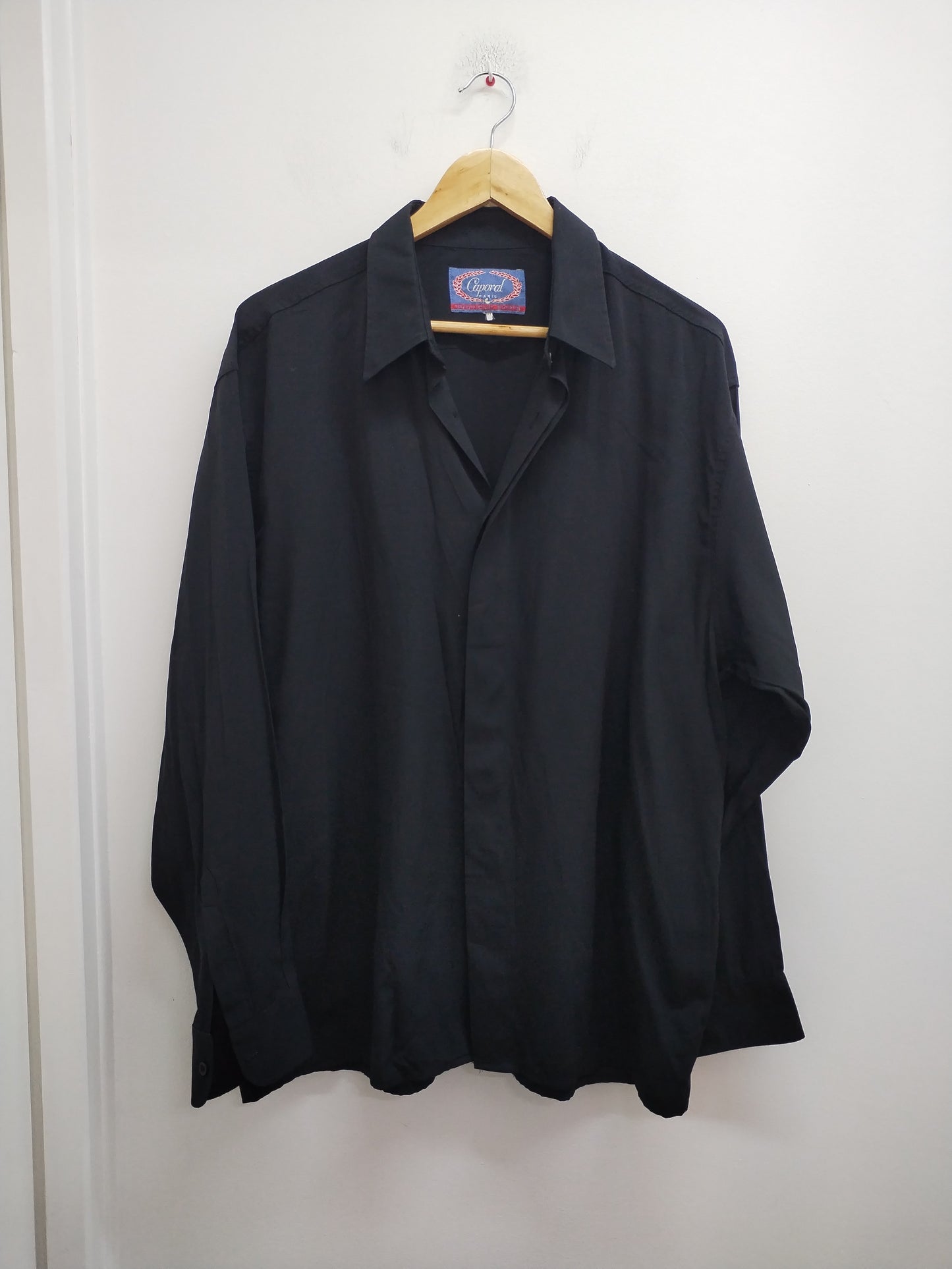 Chemise fluide manches longues Caporal noire Taille XL