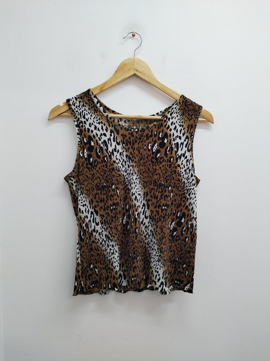 Débardeur C&A plissé imprimé animal Taille 44