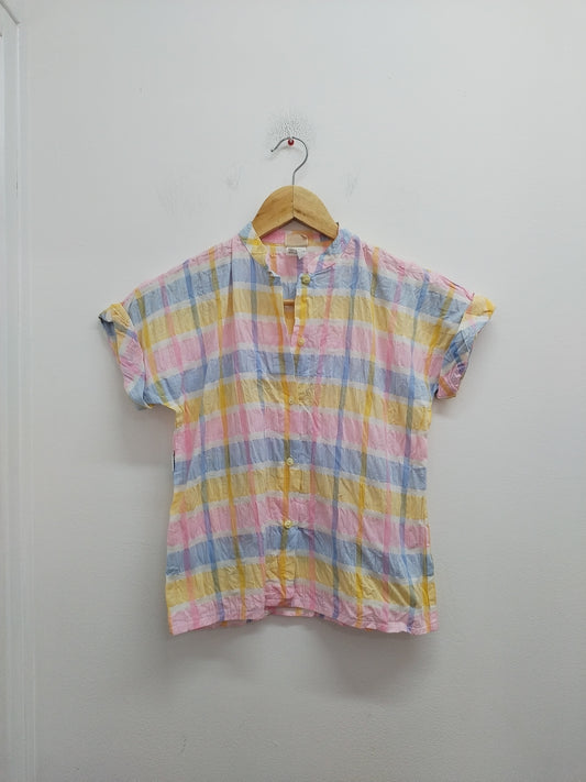 Chemise manches courtes Petit Bateau à carreaux Taille 10 Ans