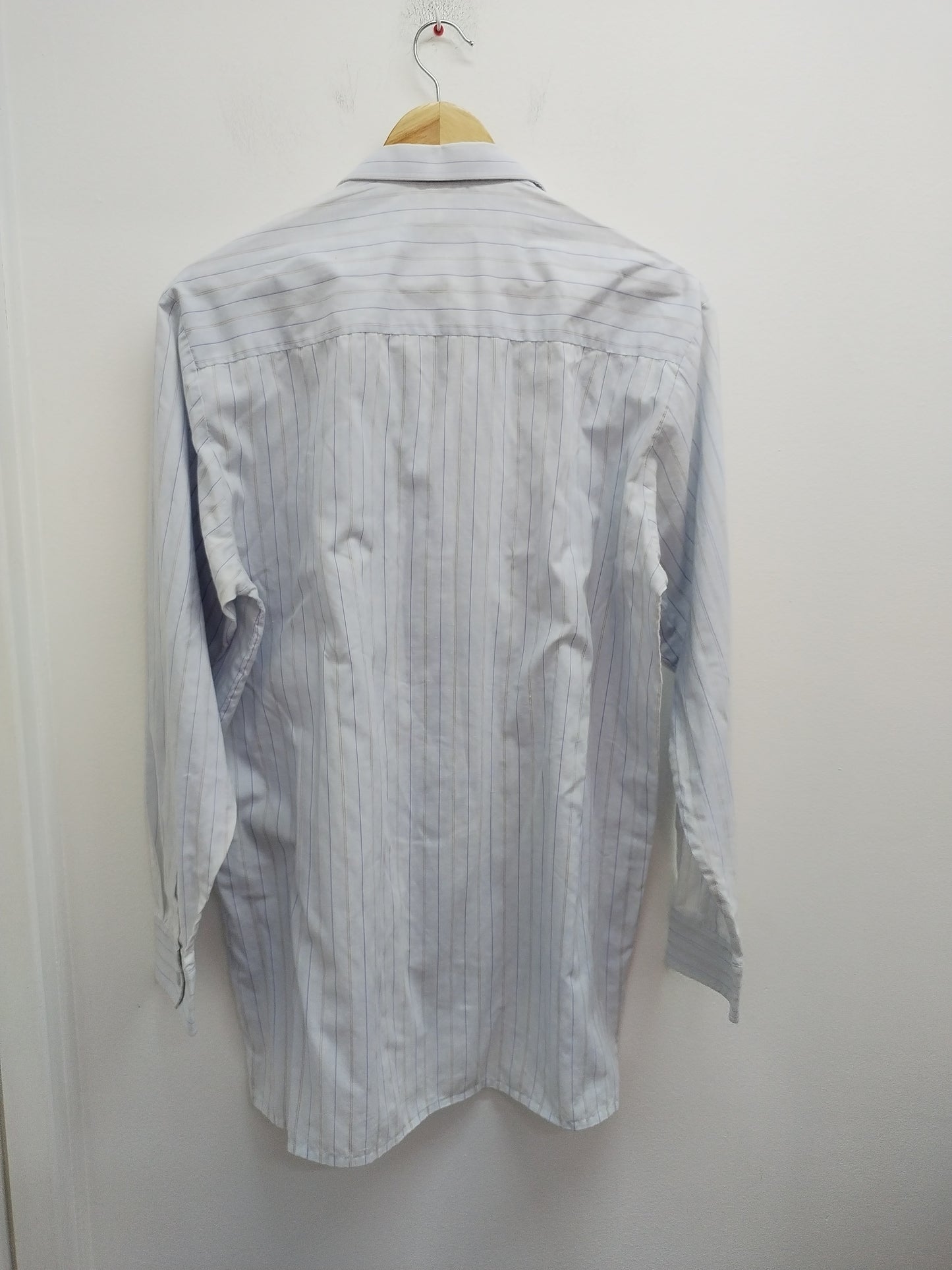 Chemise manches longues bleue claire rayée Taille M