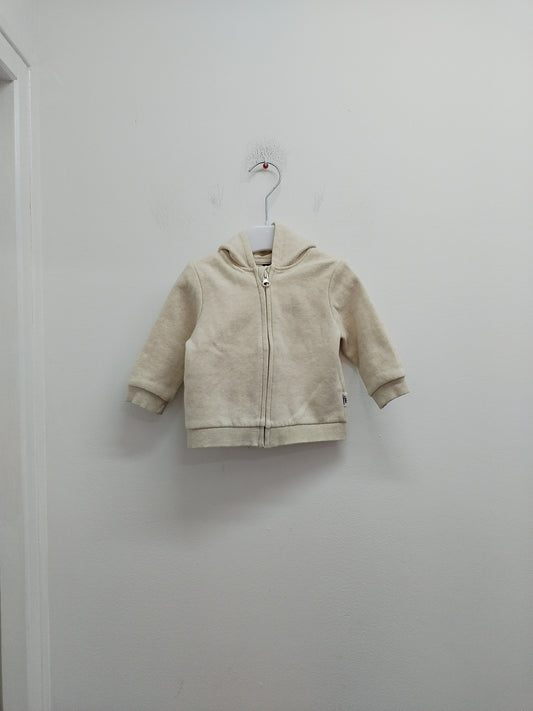 Veste zippée avec capuche Kiabi beige Taille 9 Mois