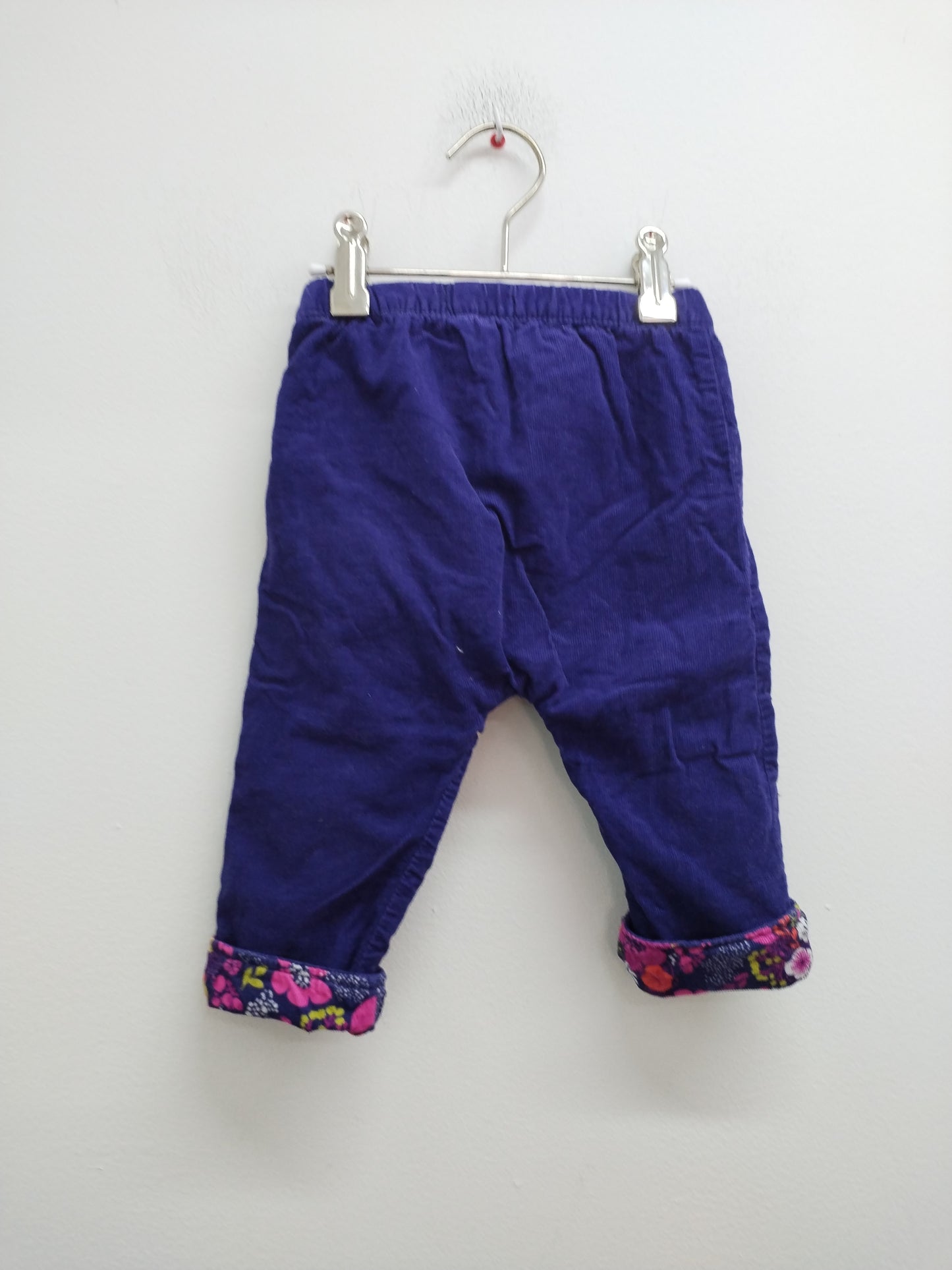 Pantalon léger velours La Compagnie des Petits violet Taille 12 Mois