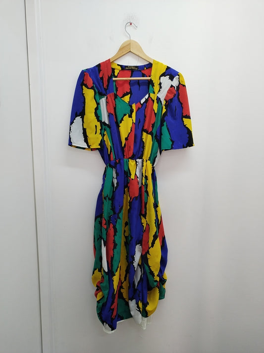 Robe manches courtes Créations Etienne Vanoye multicolore Taille 42