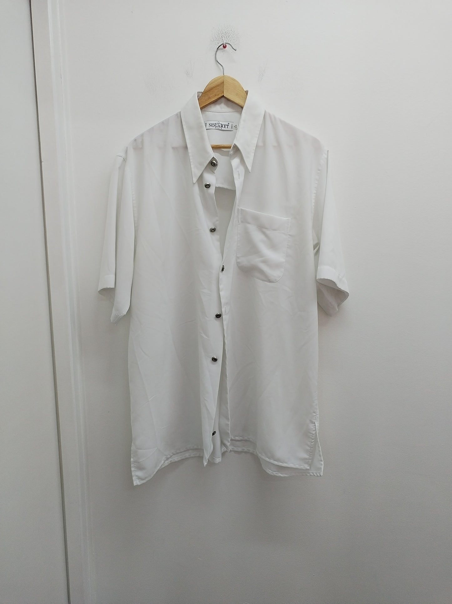 Chemise manches courtes Nogaret blanche Taille XL