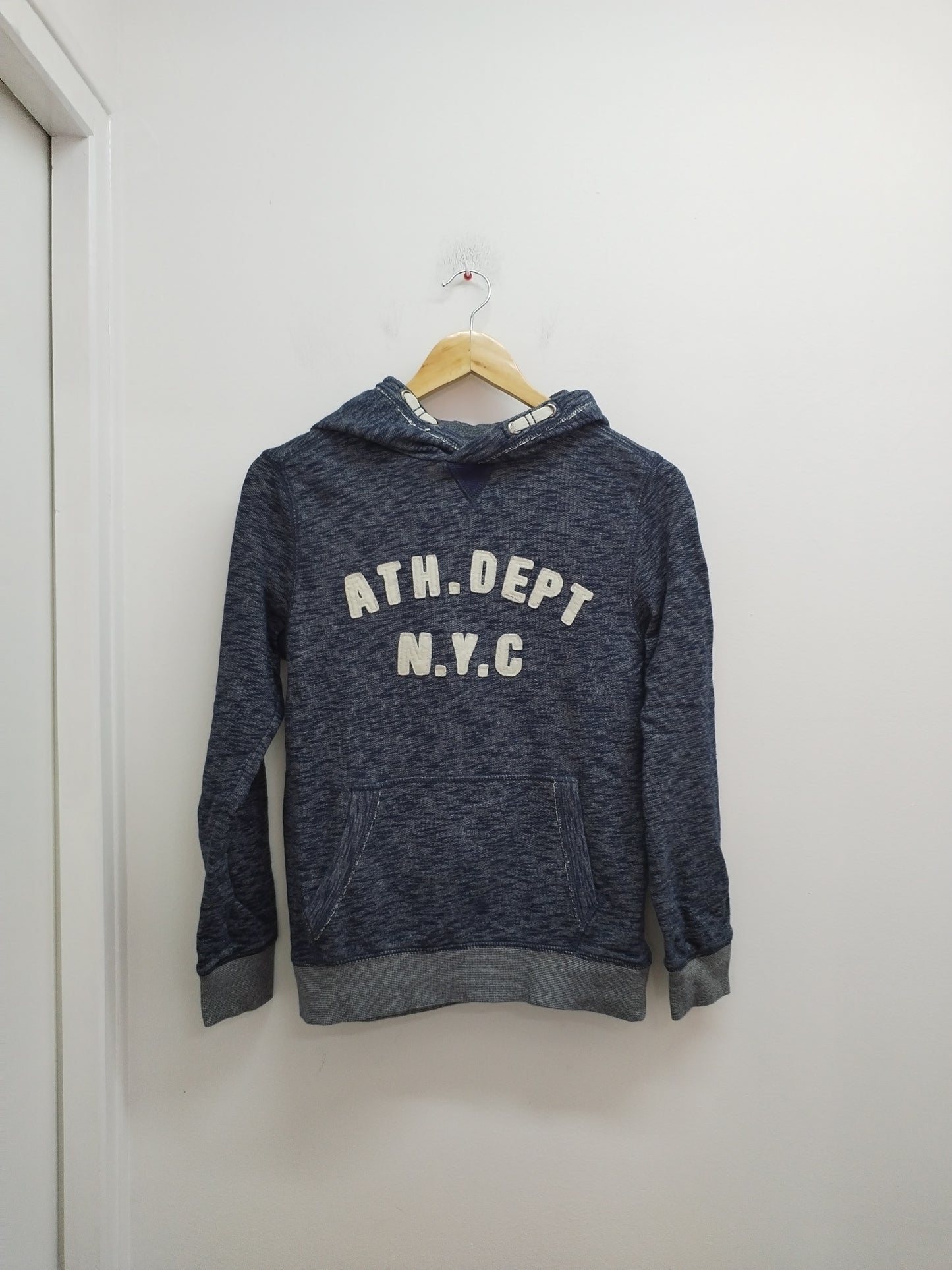 Sweat à capuche L.O.G.G. bleu marine chiné Taille 12/14 Ans