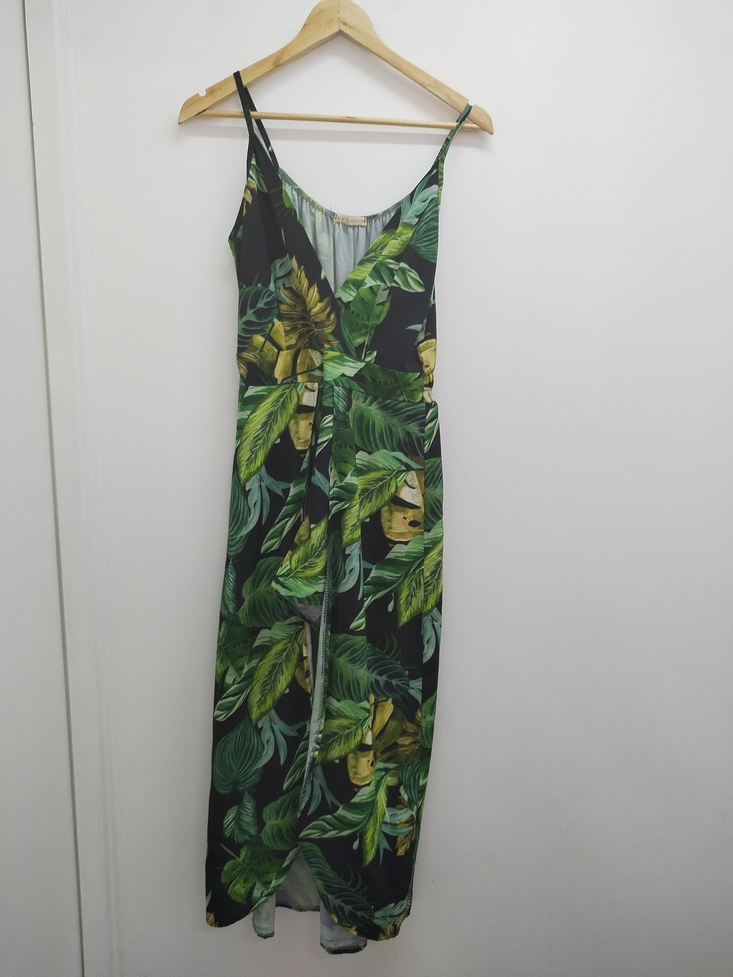 Robe ouverte avec short New Collection verte imprimée floral Taille S/M