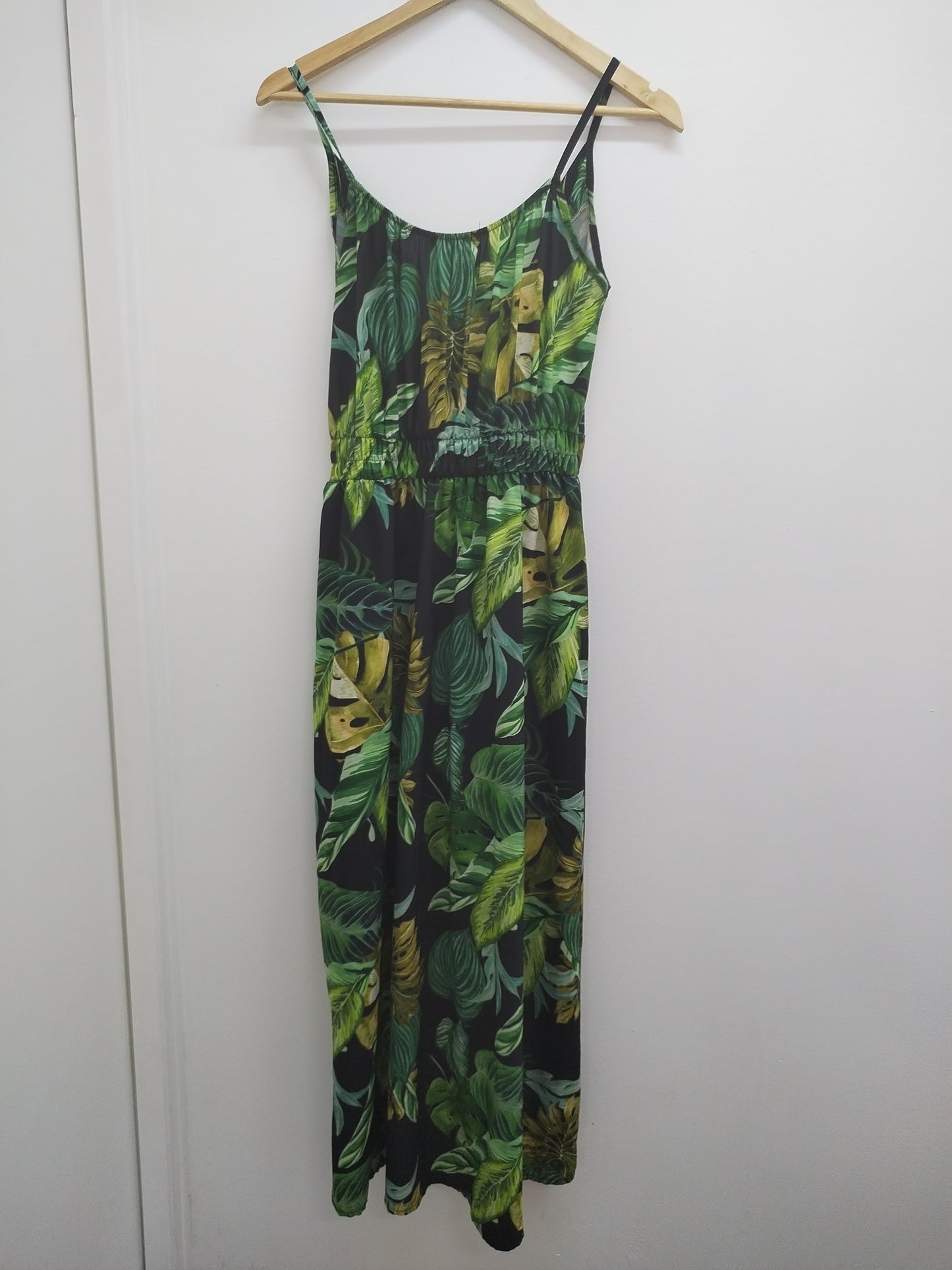 Robe ouverte avec short New Collection verte imprimée floral Taille S/M