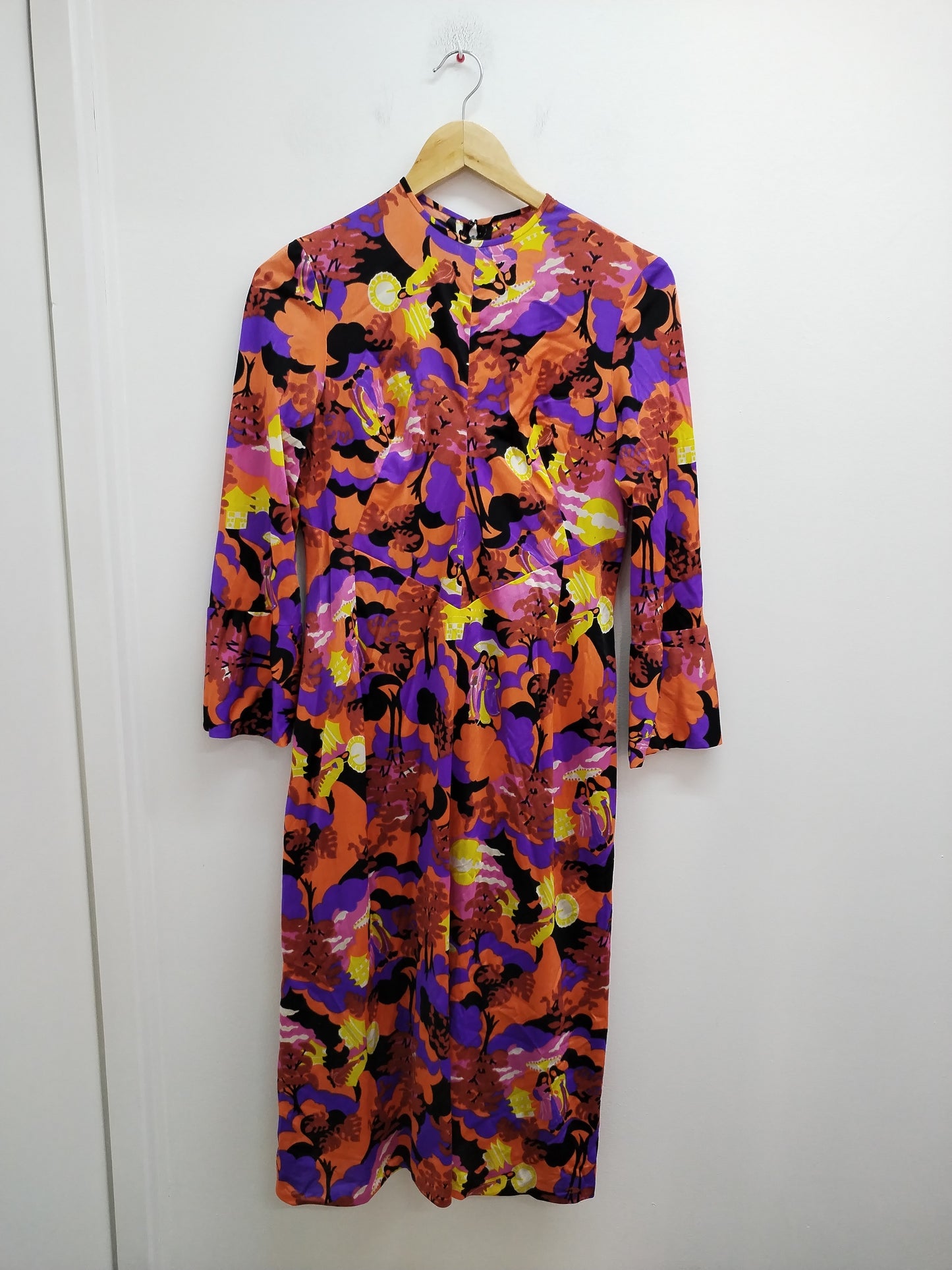 Robe manches 3/4 imprimée multicolore Taille M