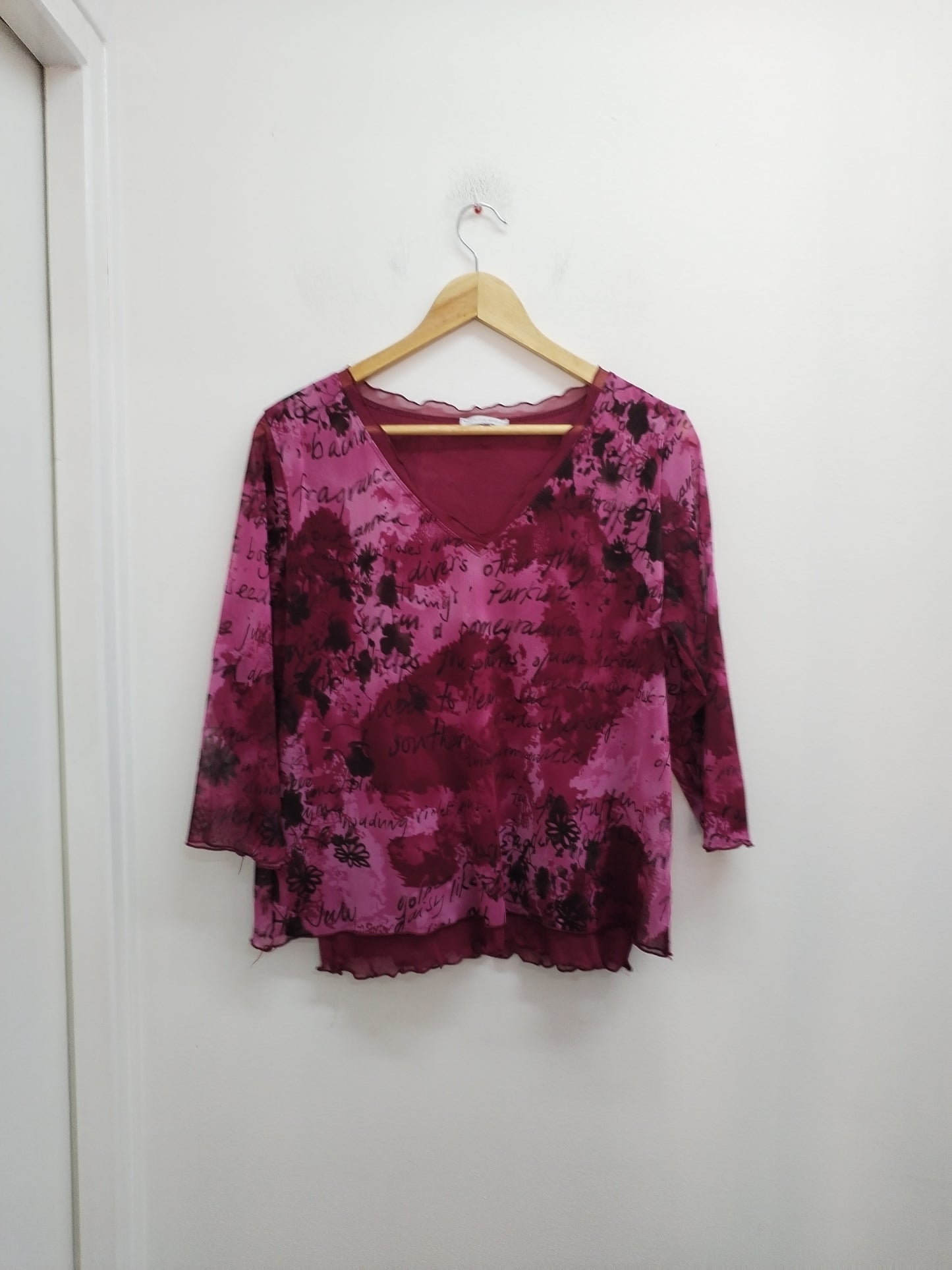 Tunique manches 3/4 Patrice Bréal bordeaux imprimée Taille XL