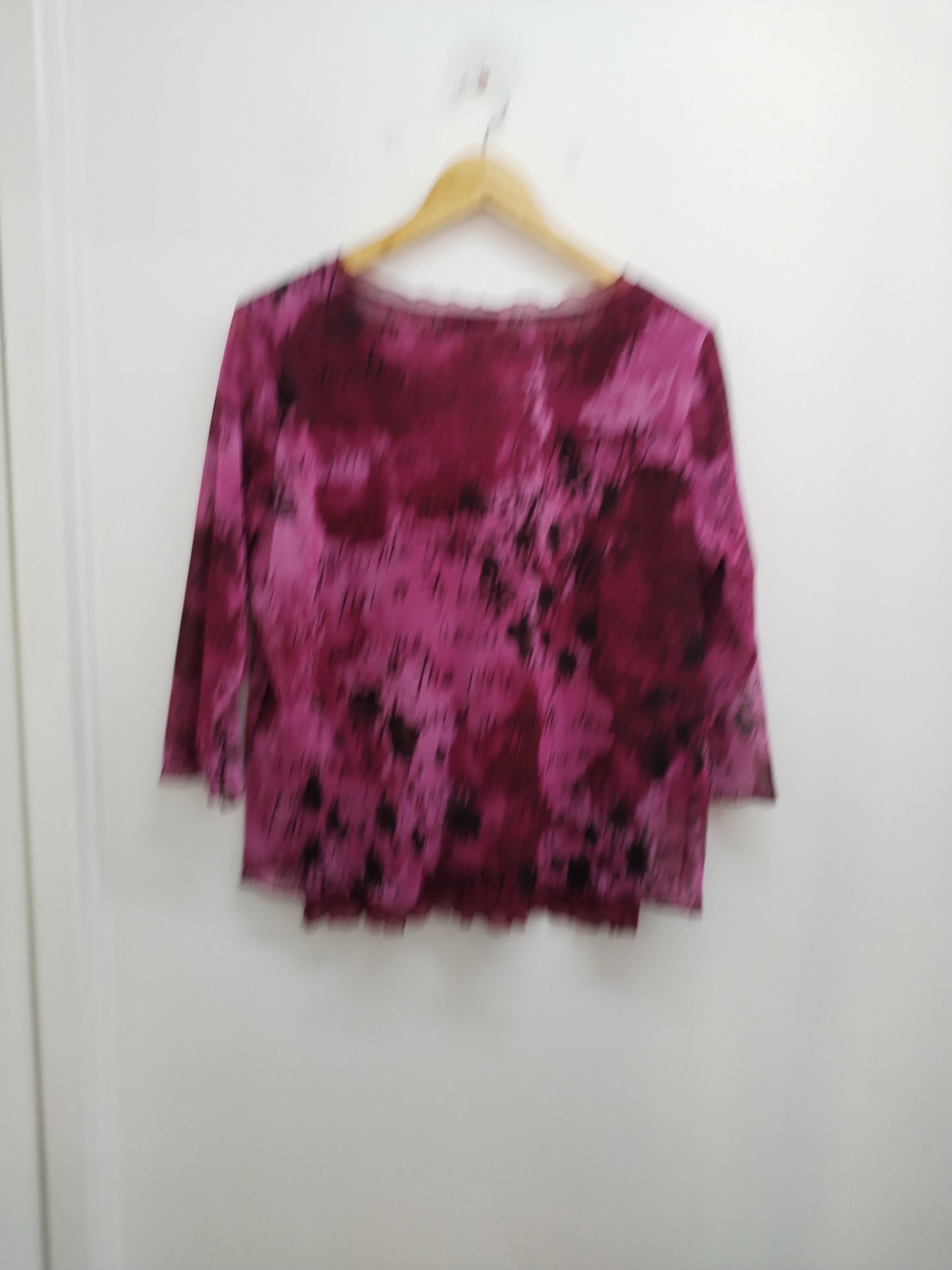 Tunique manches 3/4 Patrice Bréal bordeaux imprimée Taille XL